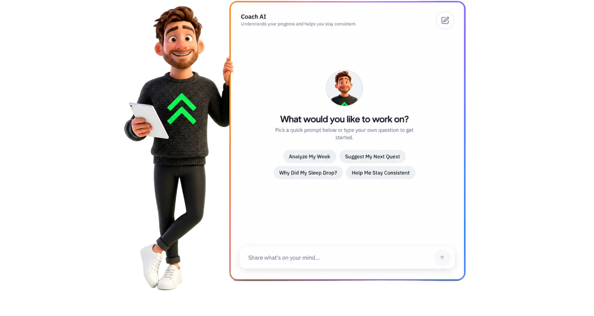 Ascendo AI coach guiding self improvement and accountability